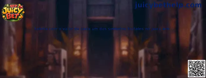 Tabela com o valor de cada um dos símbolos frutales no juicy win